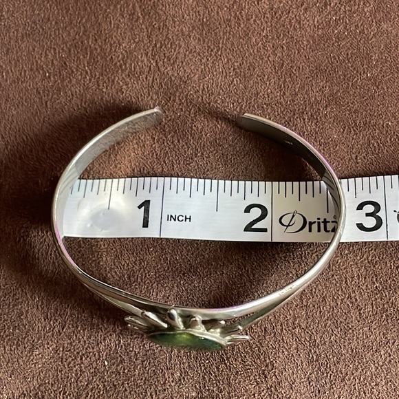 Sterling Silver Abalone Shell Sunburst Sun Cuff Bracelet Made in Mexico - Picture 6 of 8